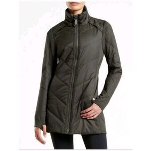 Athleta Like New Olive Green Rock Ridge Primoloft Jacket, size Medium Tall